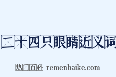 二十四只眼睛近义词是什么意思的图片